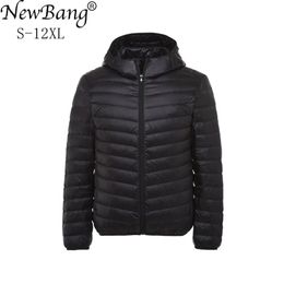 Bang Plus 8XL 9XL 10XL 11XL Duck Down Jacket Men Autumn Winter Hooded Waterproof s Male Warm Coat 211214