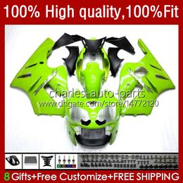 Body Injection For KAWASAKI NINJA ZX12R ZX1200C ZX 12R 1200 CC 2002-06 3No.159 ZX1200 ZX 12 R 1200CC 02 03 04 2005 2006 ZX-12R 2002 2003 2004 05 06 OEM Fairing glossy green