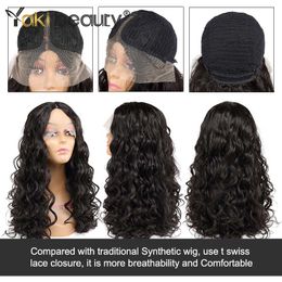 Synthetic Kinky Curly Wig Natural Black Colour Lace Front Wig 22Inch Long Curly Wig For Women Middle Part By Yaki Beautyfactory direct