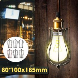 Lamp Covers & Shades Industrial Vintage Antique Metal Wire Pendant Bulb Chandelier Cage Ceiling Hanging Guard Cafe Bars
