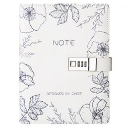 Notepads A5 Notepad Sub-Notebook Diary With Lock Hand Book Pword Notebook Travel Planner Journal Student Code Note Books Off