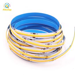 COB LED Strips DC12V 24V 5mm High Density Flexible Tape Light RA90 384LEDs IP20 Dimmable FCOB Ribbon Strip Lights