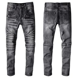 Trendy Hommes Designer Jeans Mode Fit Fit Denim Biker Denim pour hommes Design Jeans Hip hop Femmes Pantalon Jogger Haute Qualité