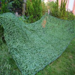 6.6X 10 FT/13X13 FT Army Green Camouflage Net Decoration Photograph Military Camo Netting Hunting Hide Concealment Cover Net Y0706