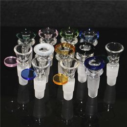 smoking Herb slide glass bowls 14mm 18mm with flower snowflake filter bowl for and Ash Catcher