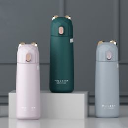 Modern Bear Thermal Cup 304 Stainless Steel Tumbler 350ml Vacuum Flask Lovely Girls Water Bottle Travel Insulated Cup