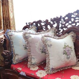 Embroidered Flower Cushions Luxury Decorative Car Cushion European Office Cover Cushion/Decorative Pillow