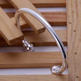 Silver Colour Exquisite Luxury Gorgeous Fashion Bangle Cute Bracelet Temperament Charm Silver Jewellery Birthday Gift B027 Q0719