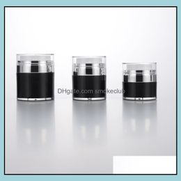 Bottles Packing Office School Business & Industrial 15 30 50G Black Pearl White Acrylic Airless Round Cream Jar Pump Cosmetic Packaging Bott
