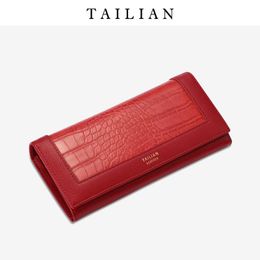 Wallets Women Long PU Leather Clutch Wallet Fashion Mobile Phone Bag Zipper Coin Purse Crocodile Pattern Credit Bank ID Card Case Holder