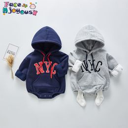 Spring Newborn Baby Girls Romper Kids Boy Romper Long Sleeve Hooded Lovely Warm Jumpsuits Infant Outfit 0-3T 210413