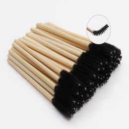 Disposable Bamboo Eyelash Brush nylon Cosmetic Tool Mascara Applicator Eyelashes Comb Makeup Brushes