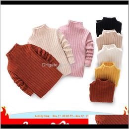 Baby Kids Maternity Drop Delivery 2021 Pullover Knitted Sweaters Solid Baby Girl Winter Clothes Thick For Girls Warm Childrens Clothing From