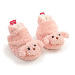 Cute Newborn Baby Girls Winter Puppy Fur Boots First Walkers Soft Soled Infant Toddler Kids Girl Footwear Shoes Ins G1023