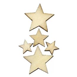 1000Pcs Mixed Star Shape Wooden Buttons DIY Scrapbook Craft Clothing Decor Button Christmas Gift