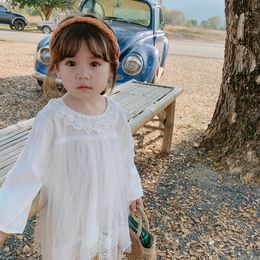 Girls Breathable Lace Dress Children's Clothing In Spring And Summer Dresses For Party Wedding Baby Girl Clothes 210515