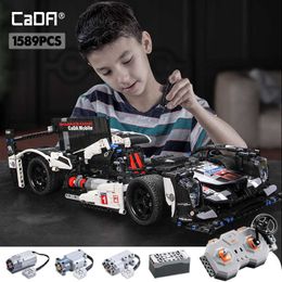 Cada 1589PCS City Technical RC/non-RC Endurance Racing Car compatible Building Blocks Remote Control Super Sports Vehicle Bricks Q0624