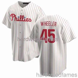 Custom Zack Wheeler #45 Jersey Stitched Men Women Youth Kid Baseball Jersey XS-6XL