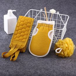 Three Piece Bath Brushes Towel Thickened Mud Rubbing And Decontamination Ball Set Home Bathroom Artefact Bathe Universal