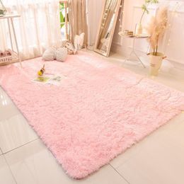 Carpets 40 Pink Purple Carpet Dyeing Plush Soft Area Rug For Living Room Bedroom Anti-slip Floor Mats Child Mat