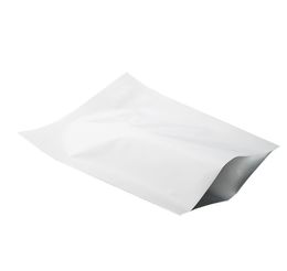 2021 7*10cm, 200pcs white aluminium foil flat bag-heat top open seal seed/rice plastic plain pouch, metallic mylar coffee bean sack