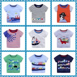 Casual Baby Boys' tshirts Toddler Tee Shirt Summer Cartoon Short Sleeve Boy t-shirts Kids Top 100% Cotton 18Month 2T 3T 4T 5T 6T 210413