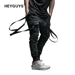 HEYGUYS Dry Men's Pants pocket Full Length Men HIPHOP joggers Pants Plus Size Trousers men belt women streetwear 210707