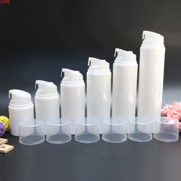 White Essence Pump Bottle Plastic Airless Bottles Can Used For Lotion Shampoo Bath Cosmetic Container 100 pcs/lothigh qty