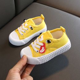 Boys Canvas Shoes Sneakers Baby Girls Shoes Slide on Children Footwear Toddler Yellow Chaussure Zapato Casual Tennis Kids Shoes G1025