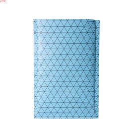 Many Sizes Blue/ Silver/ Blue Heat Sealable Package Flat Black Pattern Prism Aluminium Foil Mylar Open Top Bags With Tear Notchgoods