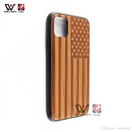 Shockproof Men Phone Cases For iPhone 6s 7 8 Plus 11 12 Pro XS XR X Max Back Cover Shell Natural Cherrywood TPU 2021 Fashion Wholesale