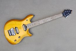 Gold body Electric Guitar with 2H Pickups,Maple Neck,Chrome Hardware,Offering Customized Services