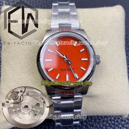 eternity Woman Watches Super version EWF 31mm 277200 EW3230 Automatic Mechanical Coral Red Dial Lady Watch Polished Bezel 904L Steel Case Stainless Bracelet 010008