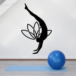 Wall Stickers Yoga Posture Decal Meditaton Namaste Sticker Motivation Room Decor Decals B809