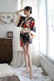 Women's Sleepwear Women Japanese Kimono Sexy Lingerie Costume Cosplay For Cute And Playful