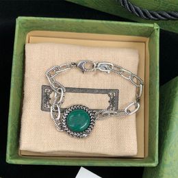-Pulsera de la carta del collar de la carta de la moda del regalo de la mujer Vintage Vintage de alta calidad Cadenas de esmalte Pulsera Suministro de joyas