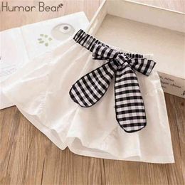 Girl Shorts Summer Ruffles Bowknot Children Beach Casual Pants Fashion Toddler Kids Clothes 210611