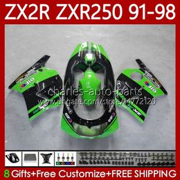 Body For KAWASAKI NINJA ZX2R ZXR250 ZX 2R 2 R R250 ZXR 250 89-98 85No.16 ZX-2R ZXR-250 Factory Green 91 92 93 94 95 96 97 98 ZX-R250 1991 1992 1993 1994 1995 1996 1997 1998 Fairing