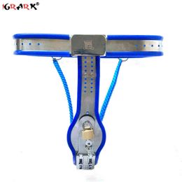 NXY Cockrings Female Chastity Belt Panties BDSM Bondage Gear Metal Stainless Steel Strap-on Lock Device Sex Toys for Women Couples Adult Games 1124