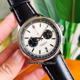 New Premier B01 42mm Miyota VK Quartz Chronograph Mens Watch AB0118221G1P1 White Dial Black Leather Strap Silver Case Fashion Gents Sport Watches