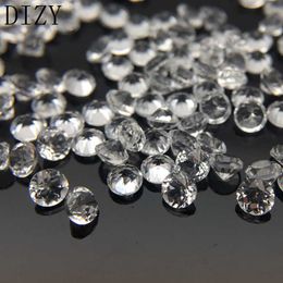 DIZY White Topaz Round Diamond Cut 1.75 mm Natural Loose Gemstone Side Stones For 925 Silver and Gold diy Jewellery Design Making H1015