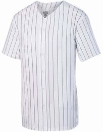 6565 54 Blank Custom Baseball Jersey Men Women Size S-3XL White Button Down Pullover