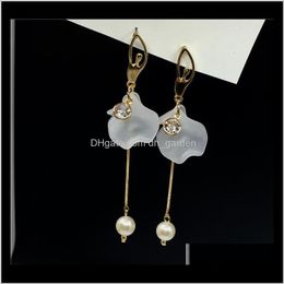 Dangle & Chandelier Delivery 2021 Long Drop Crystal Dancing Ballet Girl Earrings Fashion Charm Pendant Pearl Earring Women Party Jewelry Acce