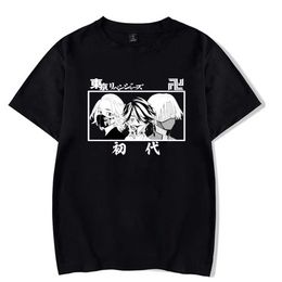Hot Anime Tokyo Revengers T-shirt O-neck Fashion Print Man and Woman Y0809