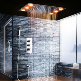 bathroom mixer tap sets UK - Bathroom Shower Sets DCAN Modern Set 360*500MM Rainfall Hand Spray Spout And Cold Mixer Faucet