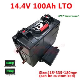 Gtk LTO 12V 14.4V 100Ah Lithium titanate 2.4v LTO cells with BMS for boat trolling outdoor light camp +10A Charger