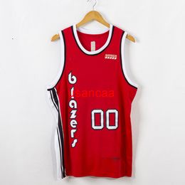All embroidery 00# Anthony 18 season retro red basketball jersey Customise men's women youth Vest add any number name XS-5XL 6XL Vest
