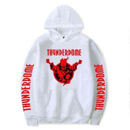 Thunderdome Men Hoodie Cool Print Harajuku Sweatshirt 80s 90s Tops Women fashion Streetwear Male Hardcore Thunderdome Pullover G1229