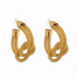 Ethiopian Habesha Mesh Stud Earrings For Women Earring Gold Colour Middle East Arab Africa Jewellery