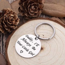 10Pieces/Lot Fathers Day Birthday Gifts for Men Car Key Chain for Dad Father From Daughter To Daddy Stepdad Men Key Tag Keyrings Pendant